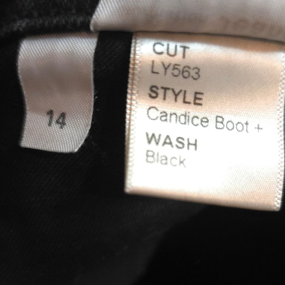 Reformation Candice High Rise Bootcut Jeans Black Size 14 Sustainable Denim - Picture 3 of 10